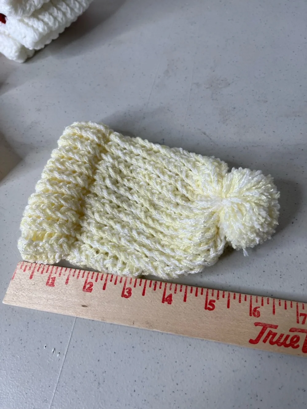 Newborn Baby Beanie - Pale Yellow
